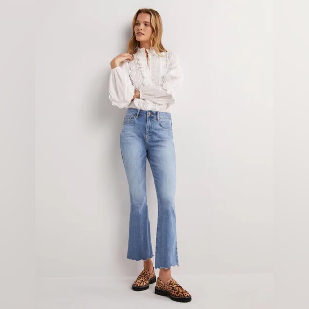 Boden Fitted Cropped Flare Jeans size US 20-22